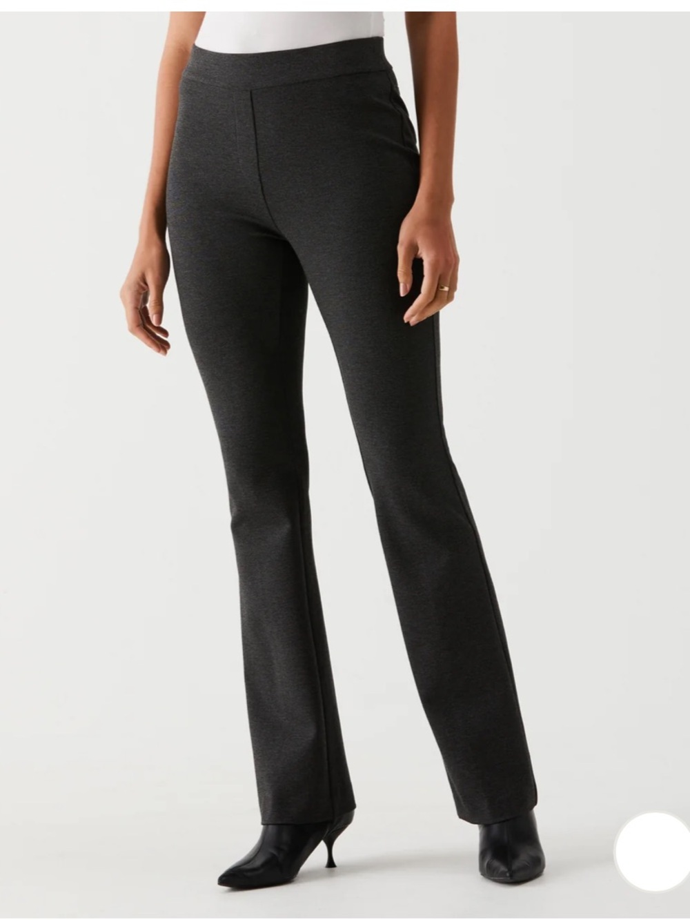 Rafaella Dark Charcoal Ponte Bootcut Pull-On Pants